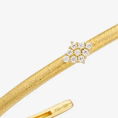 Mya Bay Crystal-embellished Gold Cuff Bracelet In Green