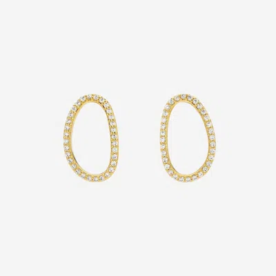 Mya Bay Crystal-embellished Gold-plated Earrings In Transparent