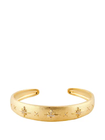 Mya Bay Diwali Star-engraved Cuff Bracelet In Gold