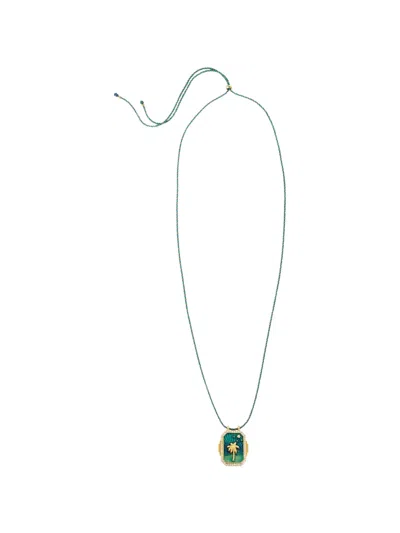 Mya Bay Palm Necklace In Green