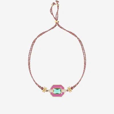 Mya Bay Fuchsia Art Deco Bracelet In Pink
