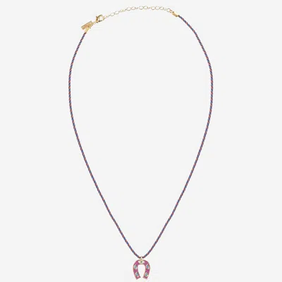 Mya Bay Mini Horseshoe Necklace In Pink