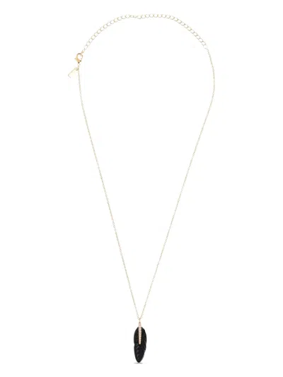 Mya Bay Plume Necklace In Metallic