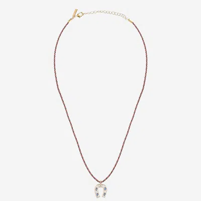 Mya Bay Mini Horseshoe Necklace In Red