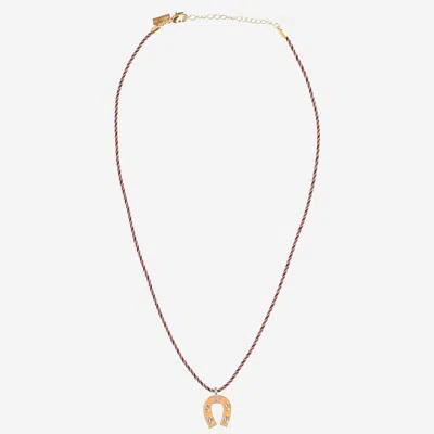 Mya Bay Mini Horseshoe Necklace In Red