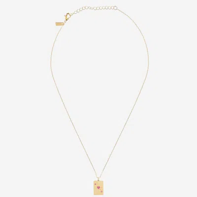 Mya Bay Ace Of Hearts Necklace In Red