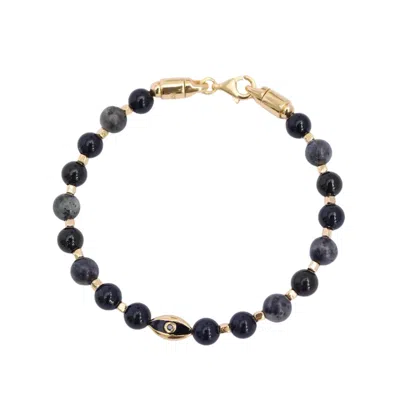 Myaleph Men's Black / Grey / Gold David Bracelet