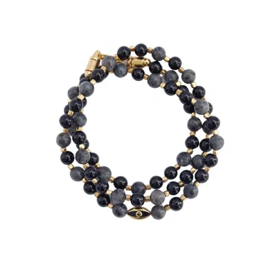 Myaleph Men's Black / Grey / Gold David Necklace/bracelet