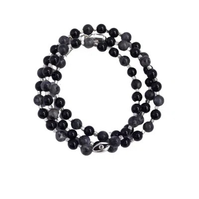 Myaleph Men's Grey / Silver / Black David Necklace/bracelet