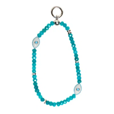 Myaleph Women's Blue / White / Silver Stella Bag Charm - Turquoise