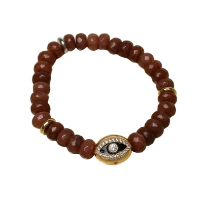 Myaleph Women's Gold / Black / Brown Leah Bracelets - Caramel