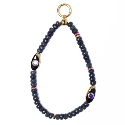 Myaleph Women's Gold / Black / Pink Aya Bag Charm - Onyx