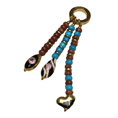 Myaleph Women's Gold / Blue / Brown Liora Bag Charm - Azure & Espresso