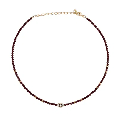 Myaleph Women's Gold / Brown / Red Juliana Necklace - Garnet