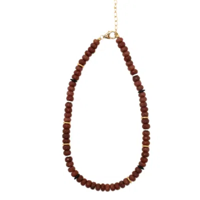 Myaleph Women's Gold / Brown / Silver Valerie Necklace - Caramel