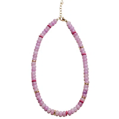 Myaleph Women's Gold / Pink / Purple Valerie Necklace - Lavender