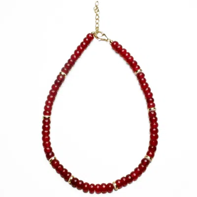 Myaleph Women's Gold / White / Red Lilou Necklace - Cherry
