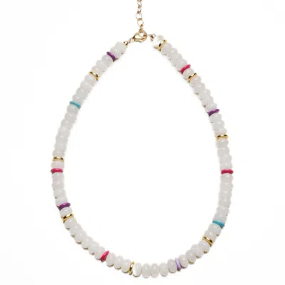 Myaleph Women's Gold / White Valerie Necklace - White