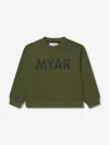 Myar Logo-print Crew Neck Sweatshirt In Green