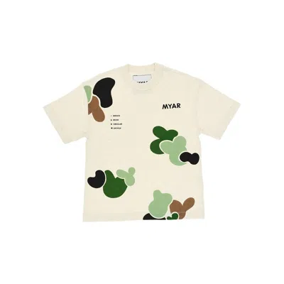 Myar Camouflage Print T-shirt Kids In Neutral
