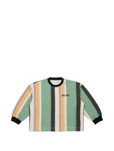 Myar Kids' Crew-neck Striped Sweatshirt In Multi