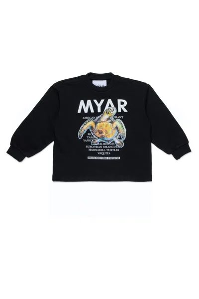 Myar Crewneck Sweatshirt With Graphic Print In Black