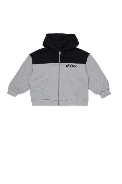 Myar Hoodie With  Logo In Gray