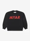 Myar Kids Logo Sweatshirt 8 Yrs Black In Black