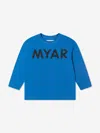 Myar Kids Long Sleeve Logo T-shirt 8 Yrs Blue In Blue