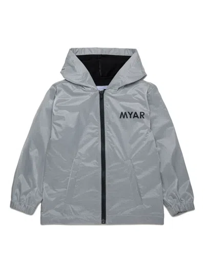 Myar Kids' Logo-print Jacket In Grey