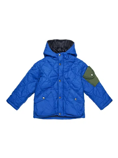 Myar Kids' Logo-print Quilted Jacket In Blue