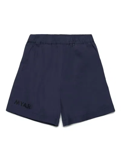Myar Kids' Logo-print Shorts In Blue