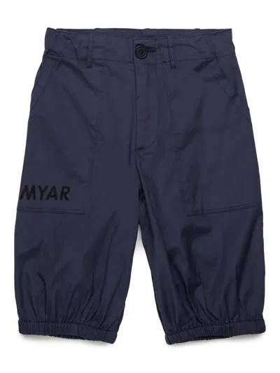Myar Kids' Logo-print Shorts In Blue