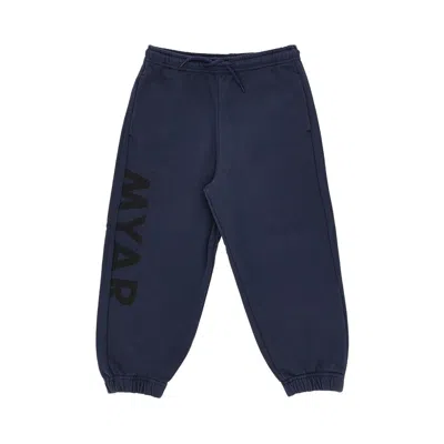 Myar Logo Print Sweatpants Kids In Blue
