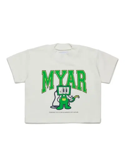 Myar Kids' Logo-print T-shirt In White