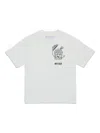 Myar T-shirt In Cotone Deadstock Con Taschino E Grafica Reuse In White