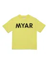 Myar T-shirt In Cotone Deadstock Con Logo  In Yellow
