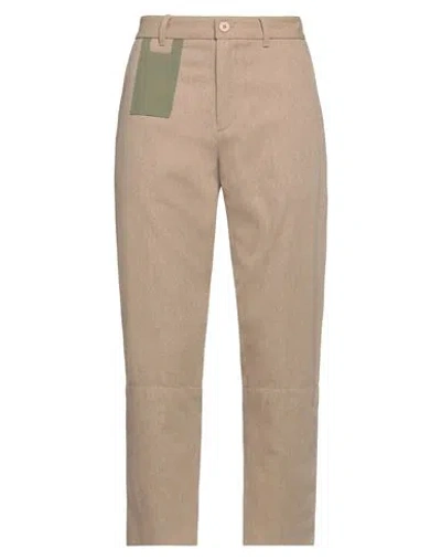 Myar Man Pants Khaki Size M Virgin Wool, Cotton, Acrylic, Polyester In Beige