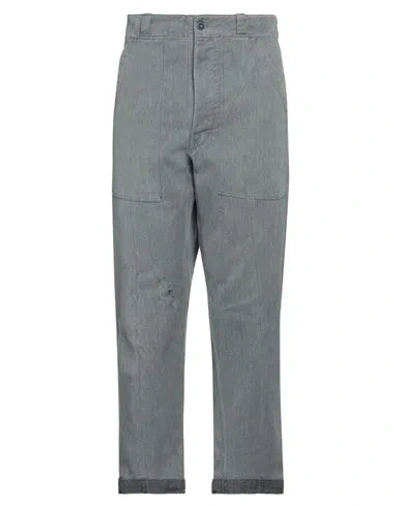 Myar Man Pants Slate Blue Size L Cotton In Gray