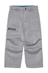 Myar Logo-patch Pocket Trousers In Gray