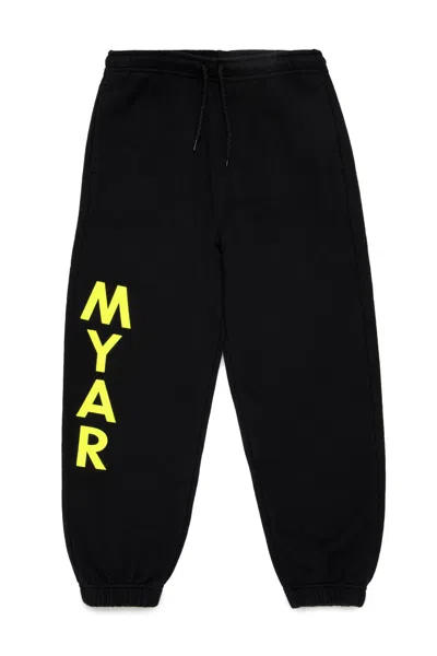 Myar Pantaloni In Felpa Deadstock Con Logo  In Black
