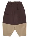 Myar Pleated Panel Trousers In Brown