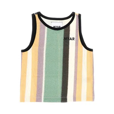 Myar Striped Jersey Tank Top Kids In Multi