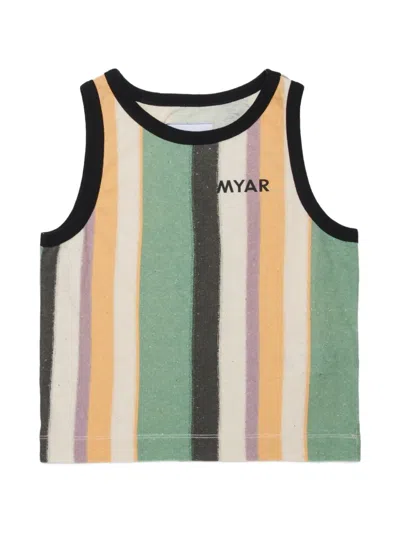 Myar Kids' Striped Tank Top In Green