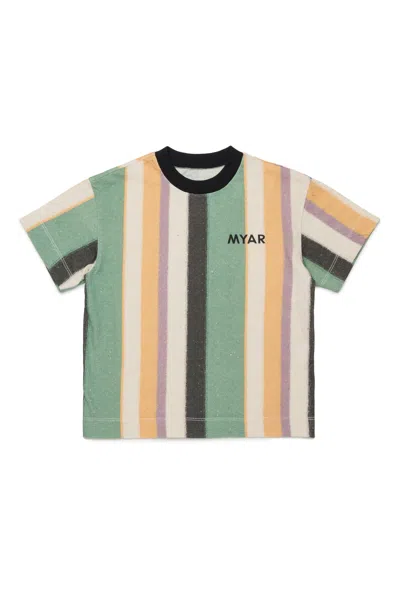 Myar Crew Neck T-shirt With Logo In Green