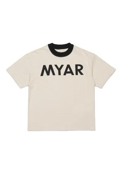Myar Crew Neck T-shirt With Logo In White