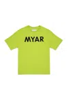 Myar T-shirt In Cotone Deadstock Con Logo  In Slime Green
