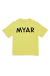 Myar T-shirt In Cotone Deadstock Con Logo  In Vibrant Yellow