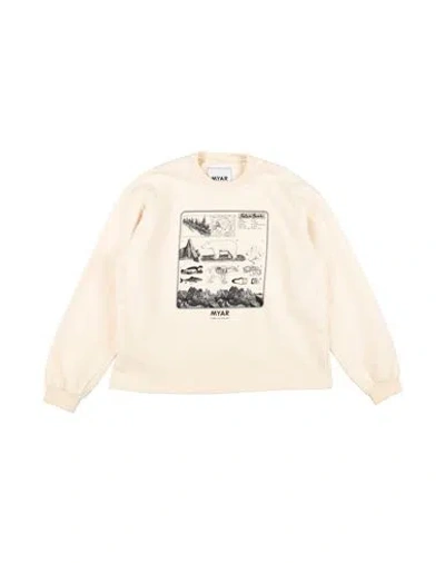 Myar Babies'  Toddler Boy Sweatshirt Cream Size 6 Cotton, Elastane In White