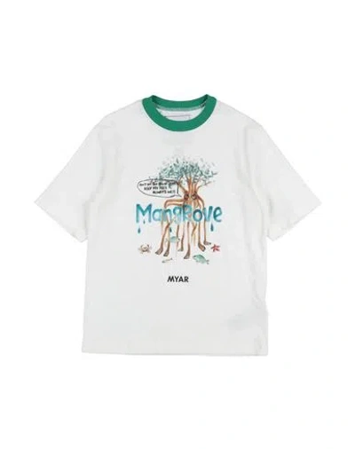 Myar Babies'  Toddler Boy T-shirt White Size 6 Cotton, Linen